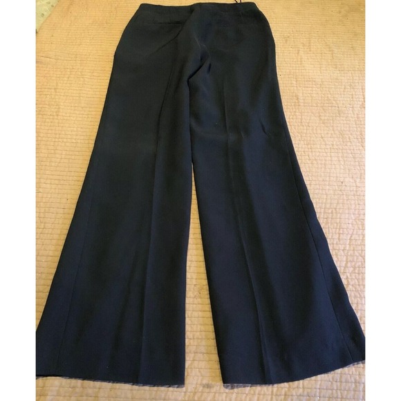 Anne Klein Pants - Womens Ann Klein Black Business Dress Pants W Side Buttons Lined Size 8 Polyeste